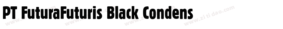 PT FuturaFuturis Black Condensed Cyrillic字体转换